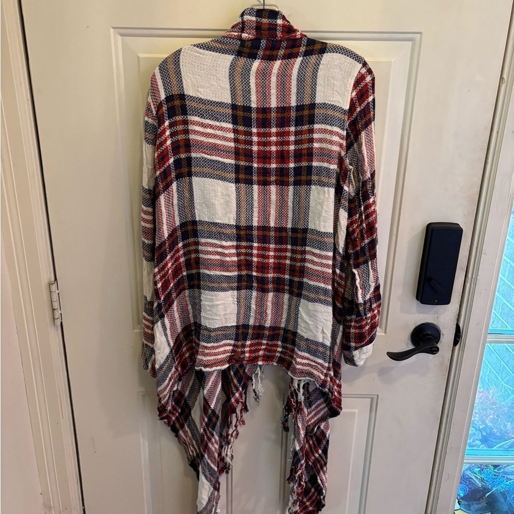 Natural Reflections Multicolor Plaid Cardigan - image 4